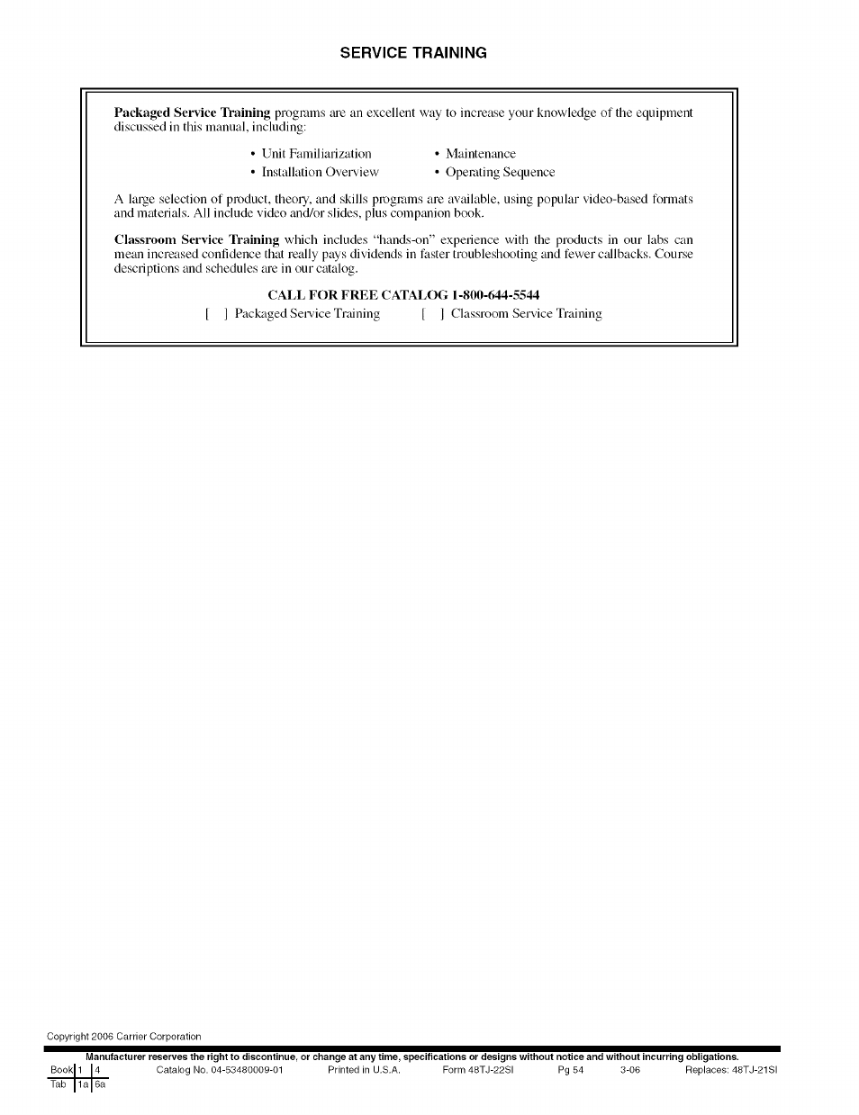 Service training | Carrier 48TJ016-028 User Manual | Page 54 / 56