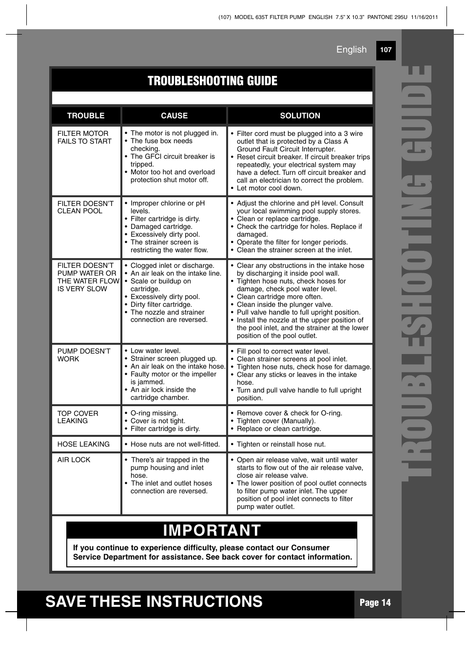 Intex 635T Krystal Clear 2012 User Manual | Page 14 / 19