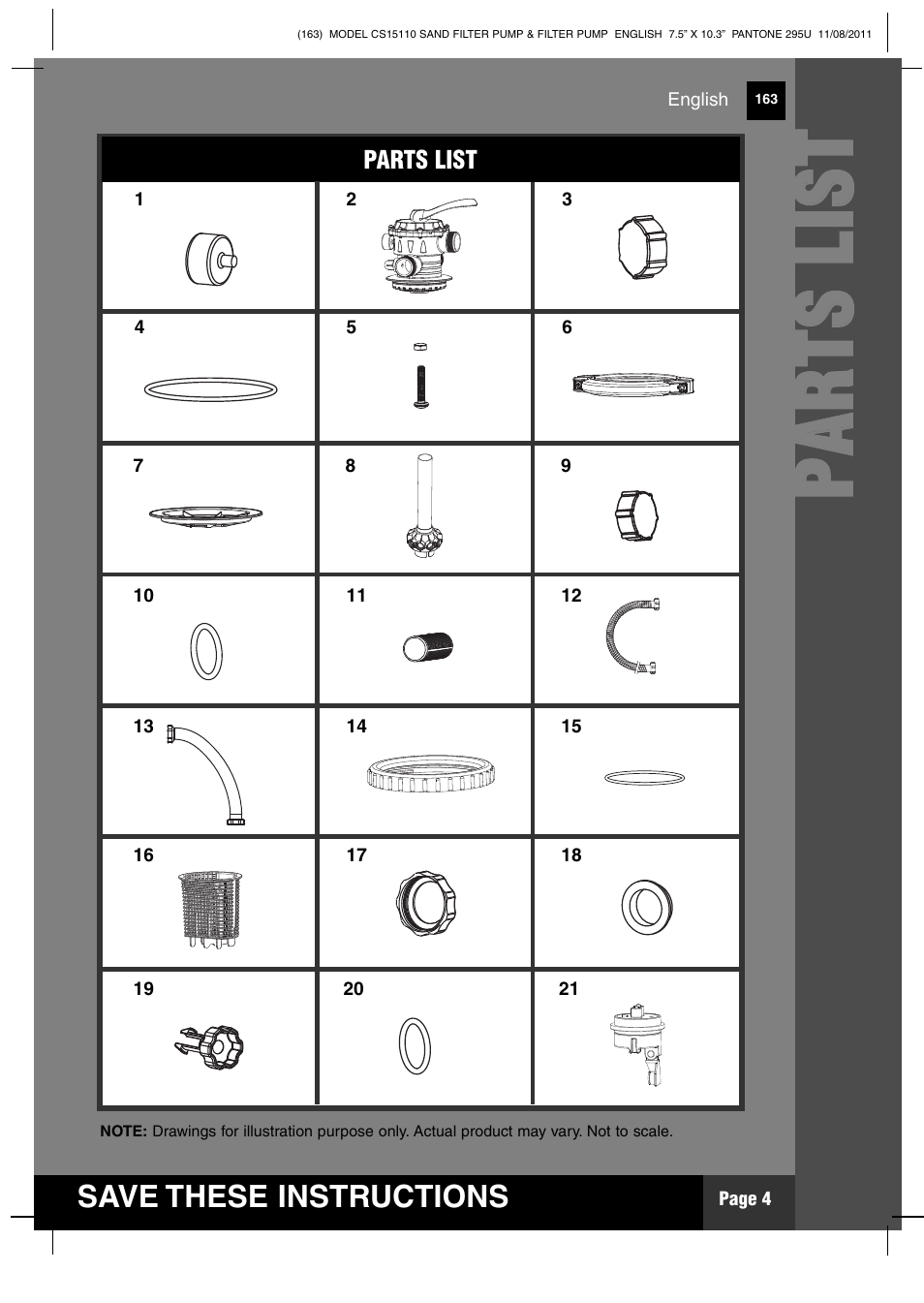 Pp aa rr tt ss ll iiss tt | Intex CS15110 Krystal Clear 2012 User Manual | Page 4 / 40