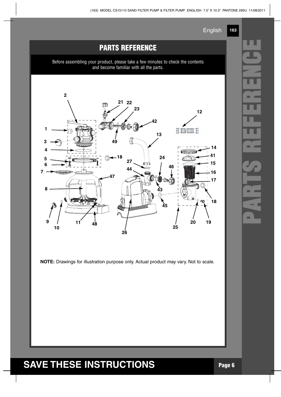 Pp aa rr tt ss rr ee ff ee rr ee nn cc ee | Intex CS15110 Krystal Clear 2012 User Manual | Page 6 / 40