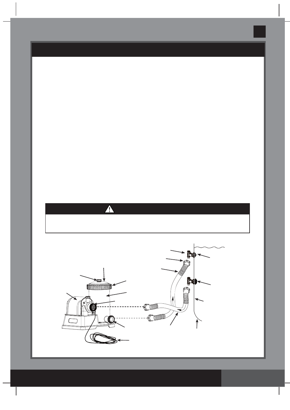 Save these instructions, Warning, Filter pump hose connection setup | English page 8 | Intex 633T Krystal Clear 2014 User Manual | Page 8 / 16