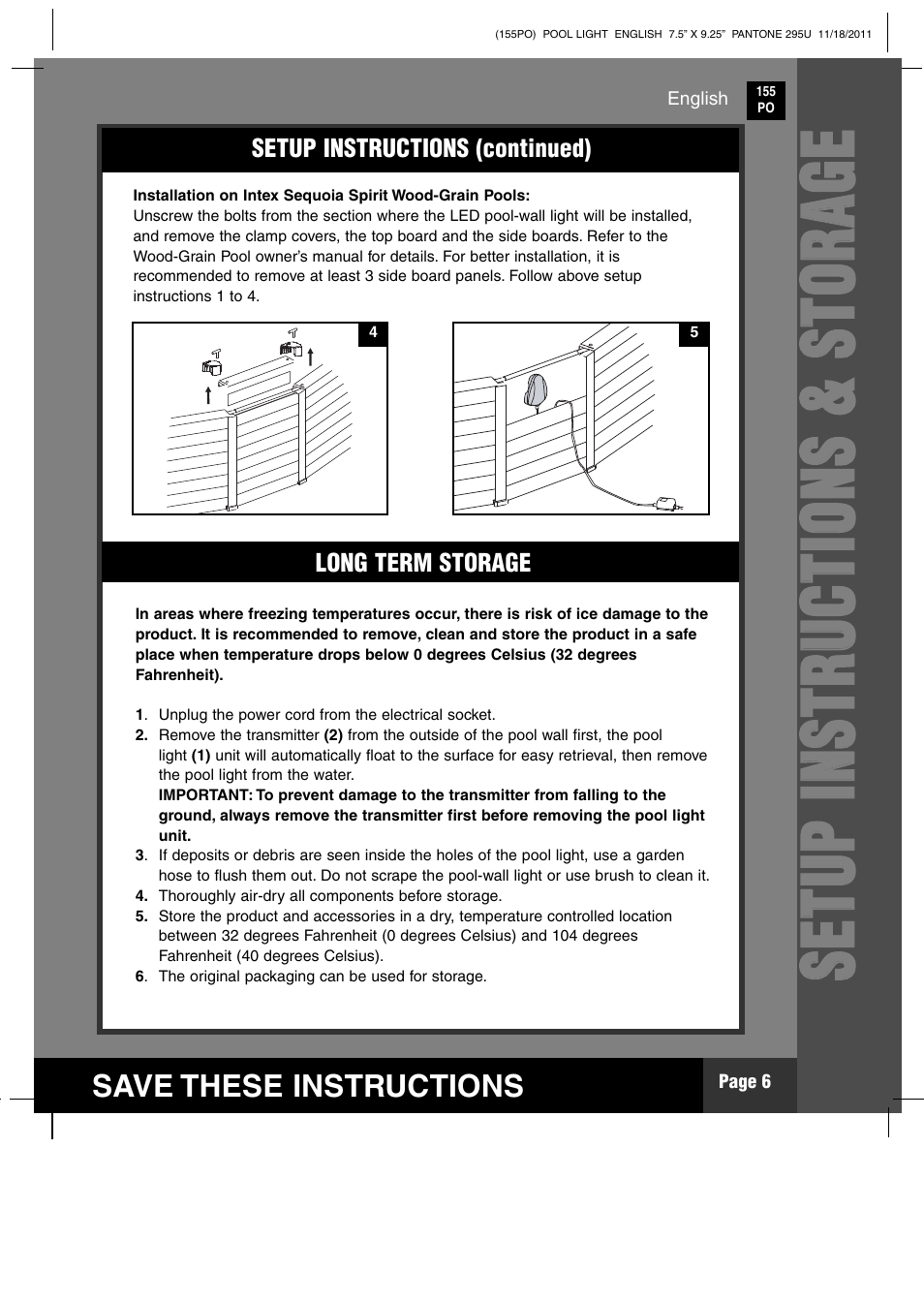 Intex WL3110 2012 User Manual | Page 6 / 11