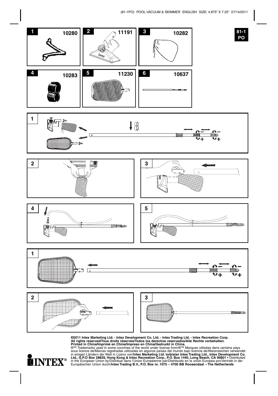 Intex POOL MAINTENANCE KIT ASSEMBLY v.1 User Manual | Page 2 / 2