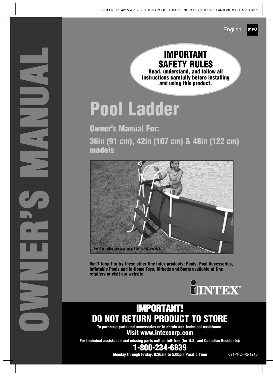 Intex Pool Ladder 2012 User Manual | 12 pages