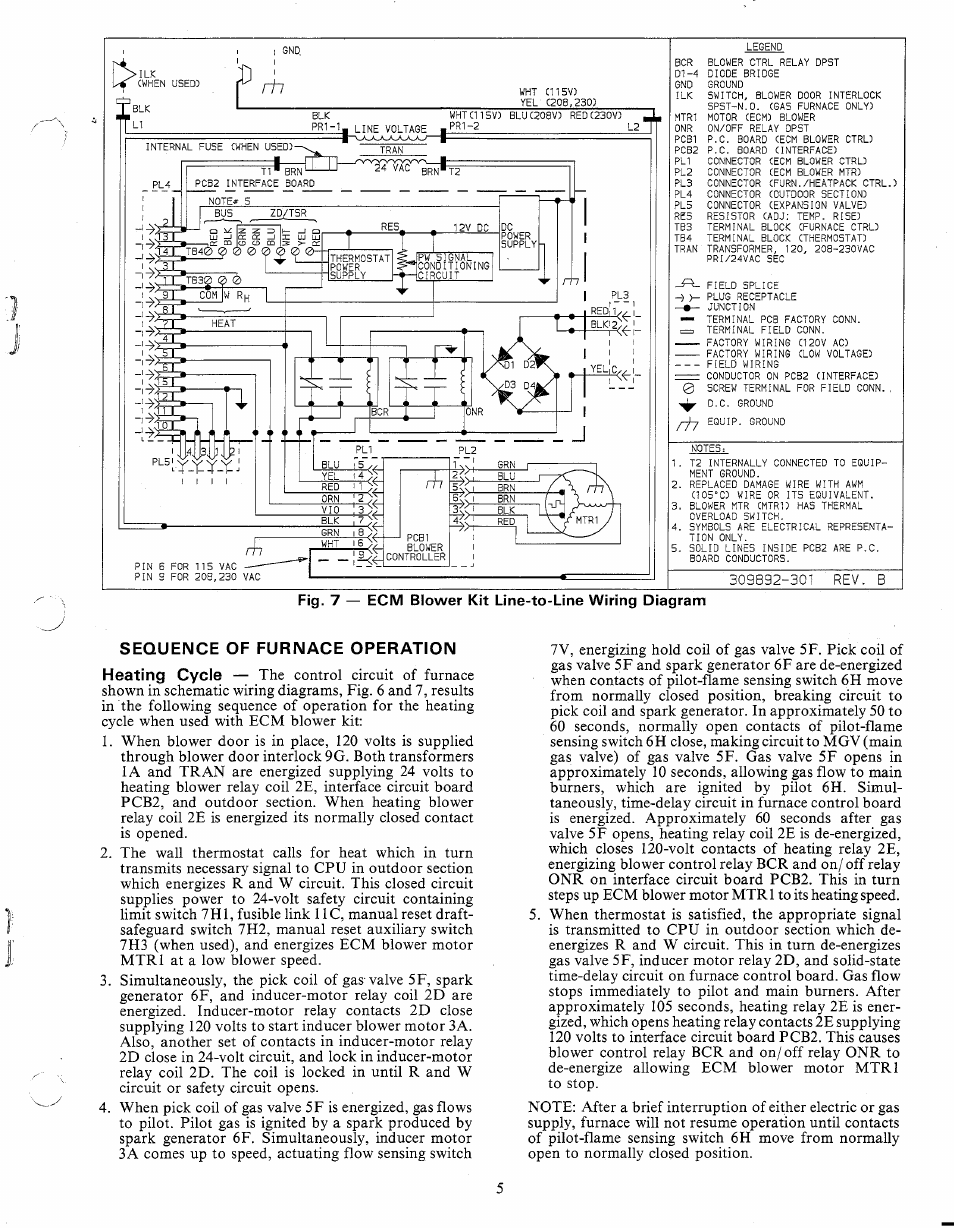 Sequence of furnace operation | Carrier 58SSB User Manual | Page 5 / 8