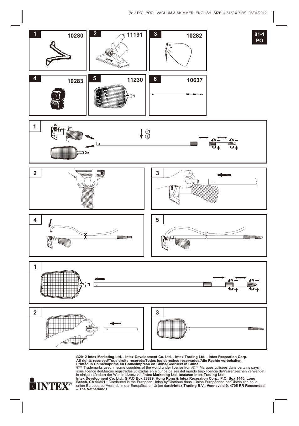 Intex POOL MAINTENANCE KIT ASSEMBLY v.2 User Manual | Page 2 / 2