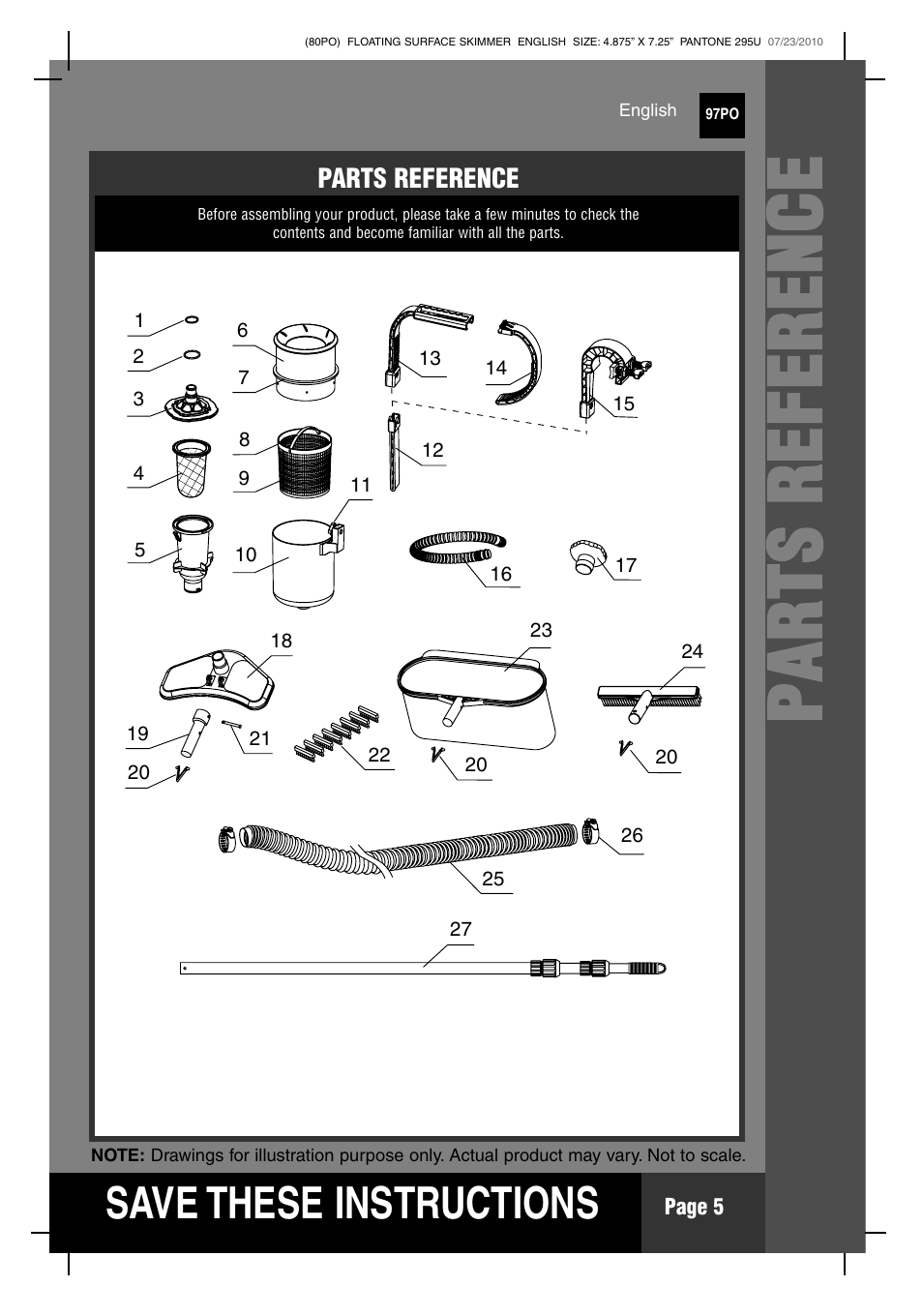 S ave these instructions | Intex Deluxe Maintenance Kit 2011 User Manual | Page 5 / 20