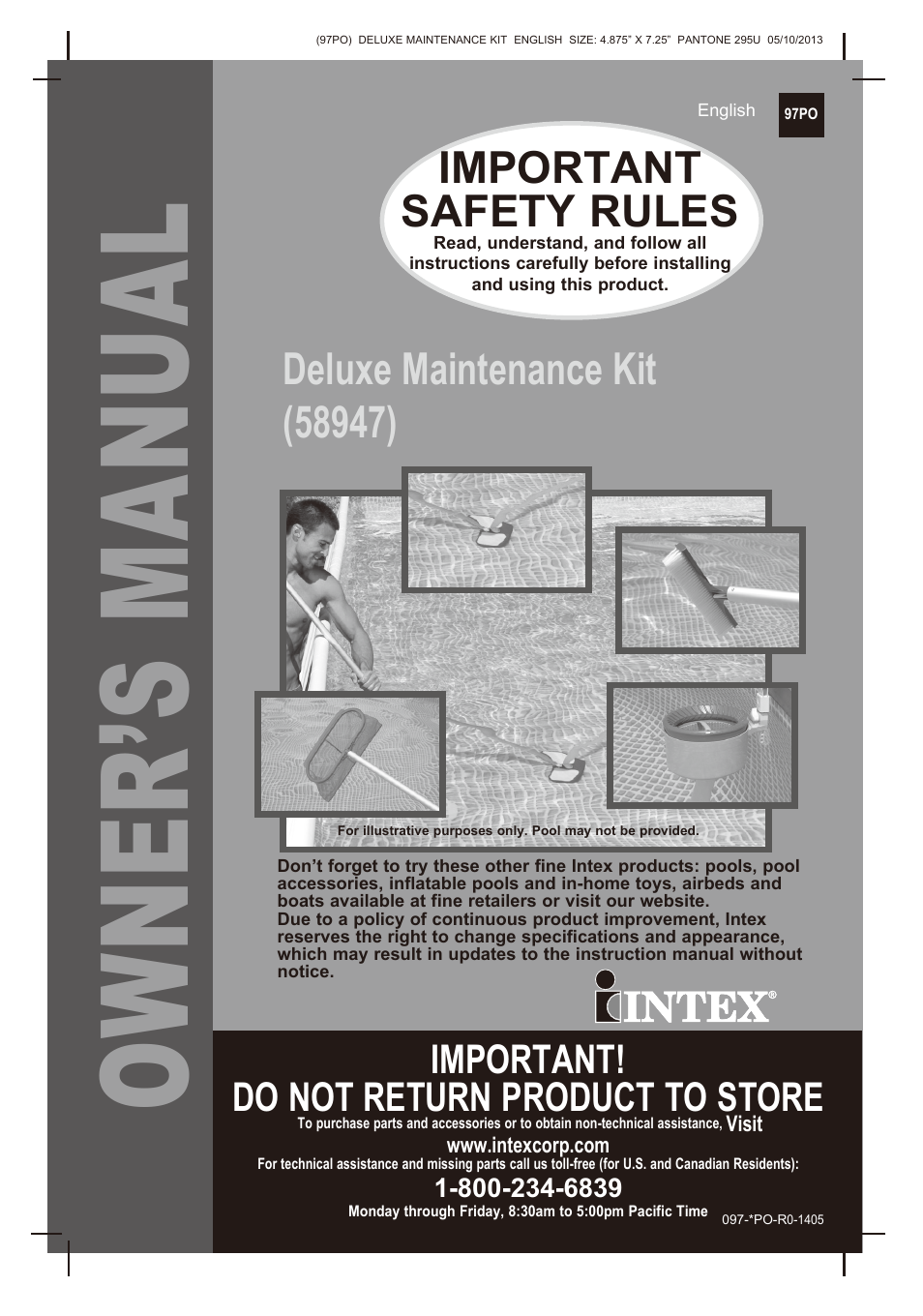 Intex Deluxe Maintenance Kit 2014 User Manual | 16 pages