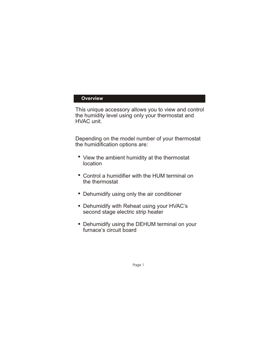 Carrier P/N 33CSHUMID-01 User Manual | Page 2 / 9