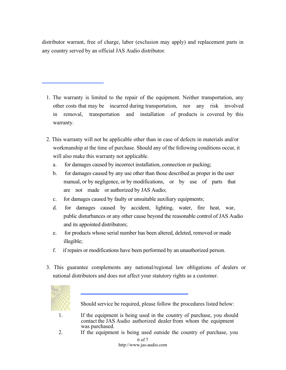 Jas-Audio BRAVO 2.3 User Manual | Page 6 / 7