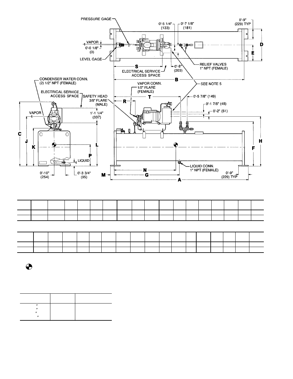 Fig. 5 — pps contact surface and dimensions 8 | Carrier POSITIVE PRESSURE STORAGE SYSTEM 19XB User Manual | Page 8 / 16