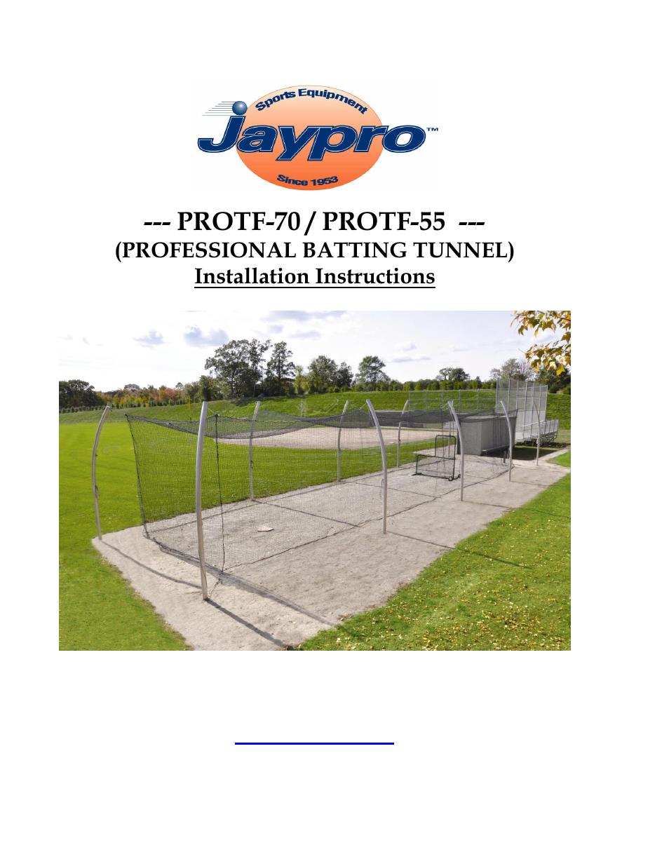 Jaypro Sports PROTF-70 User Manual | 7 pages