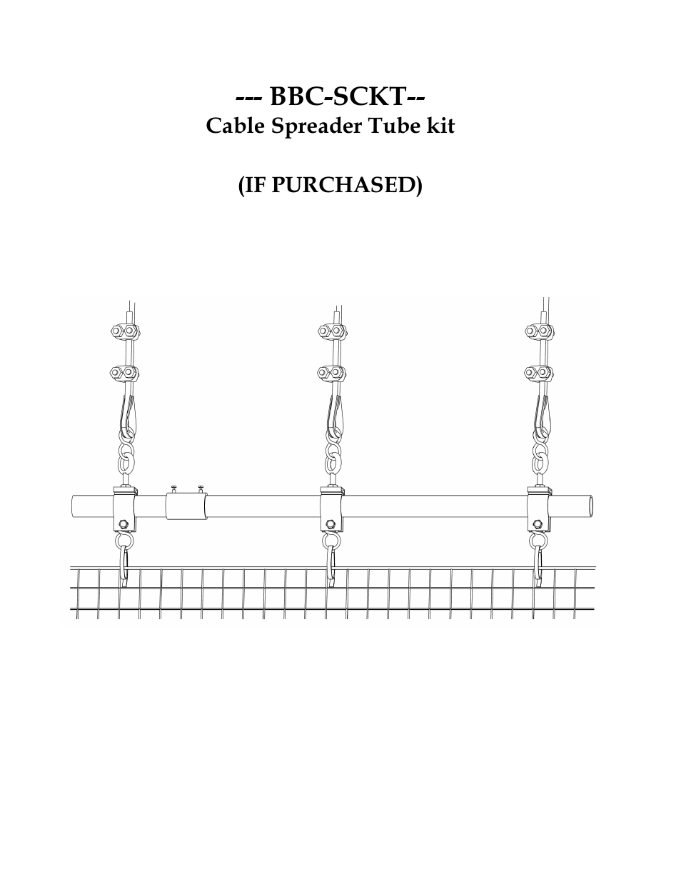 Bbc-sckt, Cable spreader tube kit, If purchased) | Jaypro Sports BBC-SPDKT User Manual | Page 9 / 13