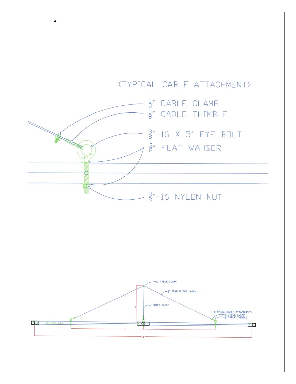 Attach the hoist cables to the center eye bolts, Attach the stablizing cables to the hoist cable | Jaypro Sports BBC-UBKIT User Manual | Page 20 / 24