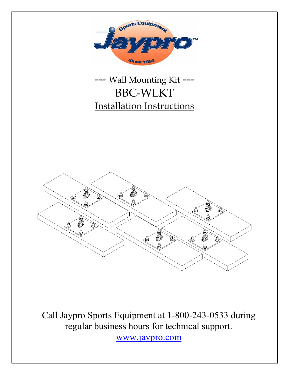 Jaypro Sports BBC-WLKT User Manual | 10 pages