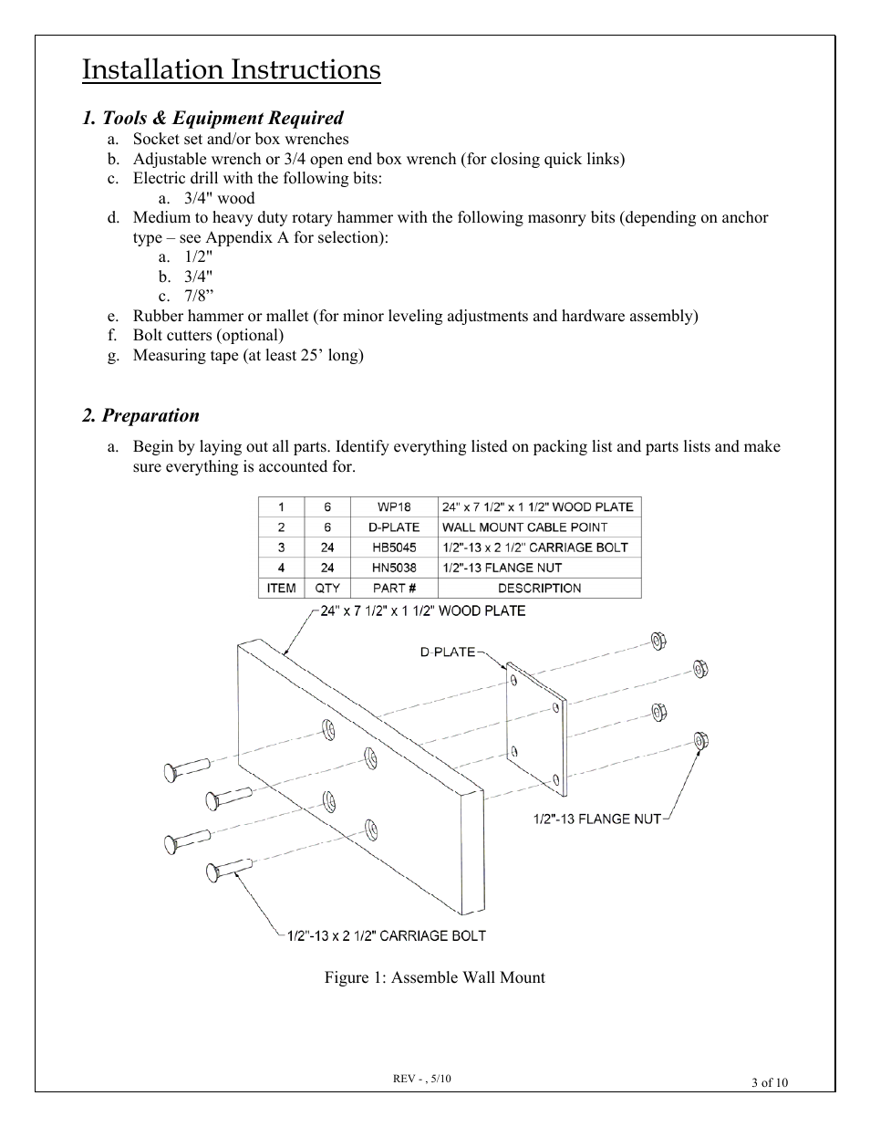 Installation instructions | Jaypro Sports BBC-WLKT User Manual | Page 3 / 10