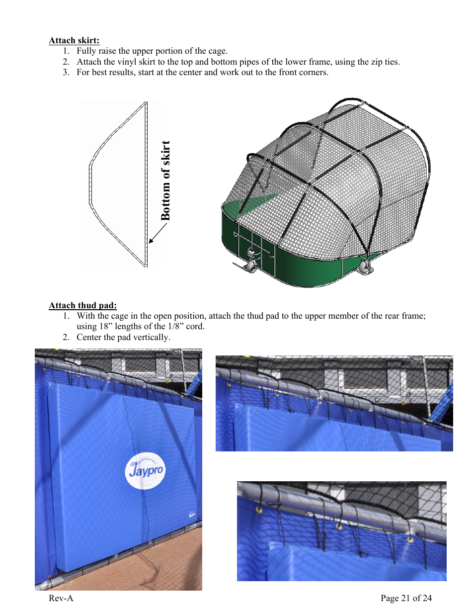 Bott om of s k ir t | Jaypro Sports BGLC-7500BK User Manual | Page 21 / 24