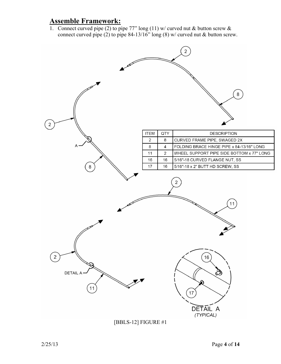 Assemble framework | Jaypro Sports BBLS-12 User Manual | Page 4 / 14