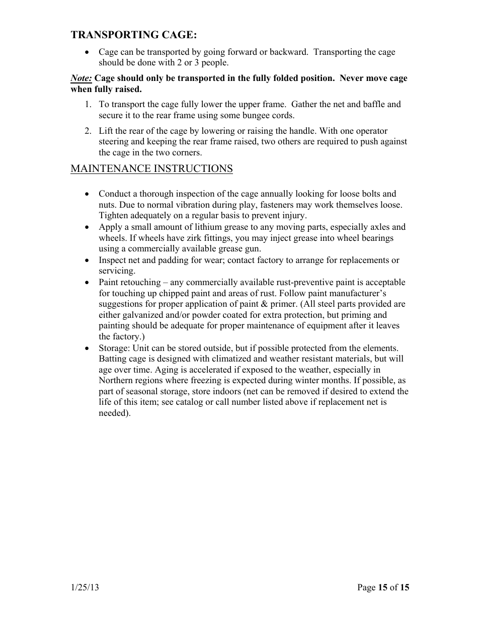 Jaypro Sports BBGS-18RD User Manual | Page 15 / 15