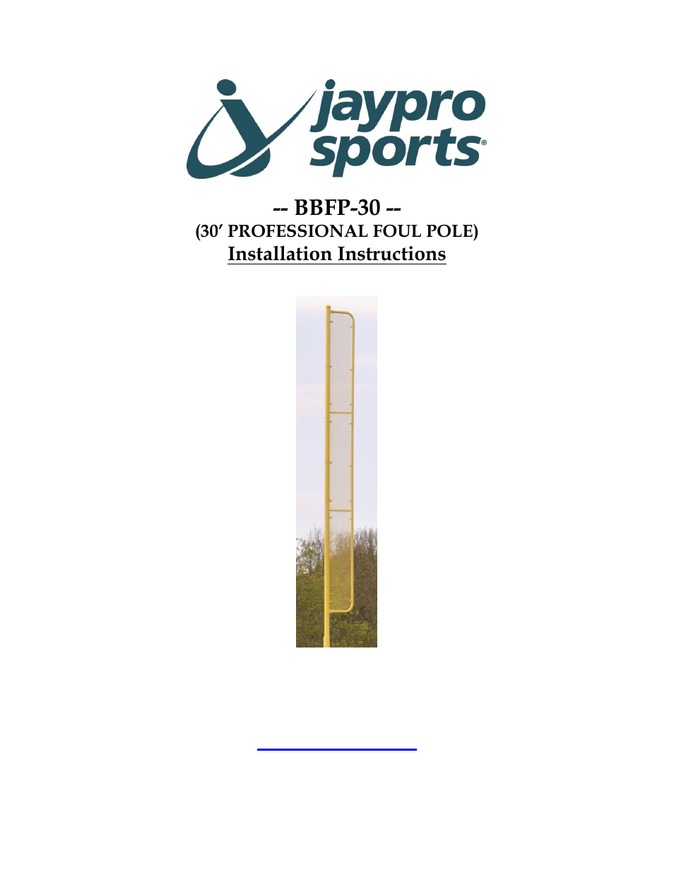 Jaypro Sports BBFP-30 User Manual | 13 pages