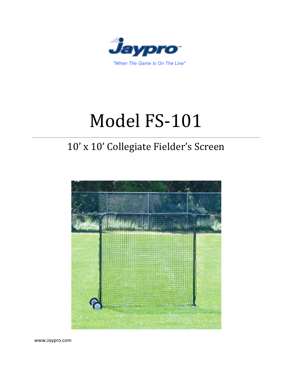 Jaypro Sports FS-101 User Manual | 4 pages