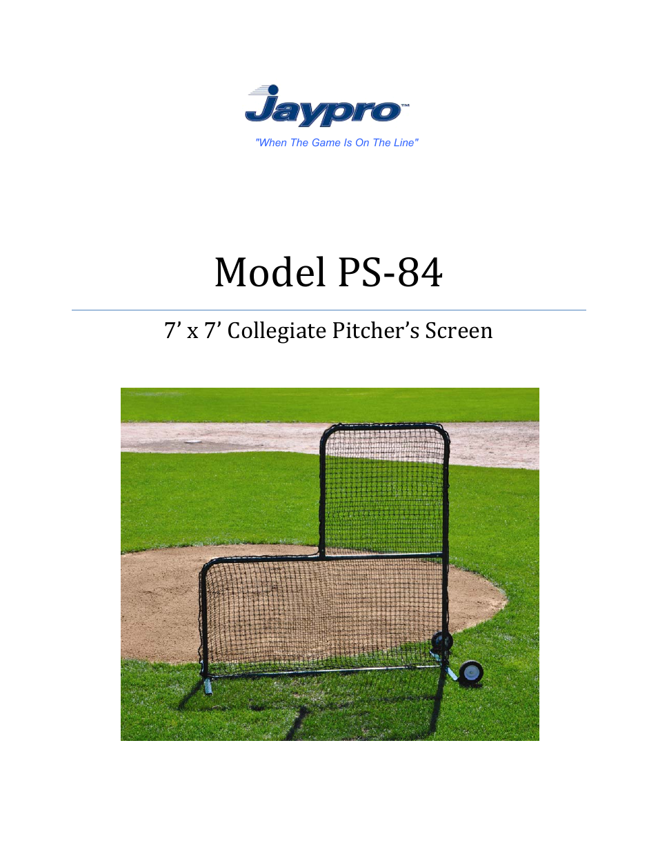 Jaypro Sports PS-84 User Manual | 5 pages