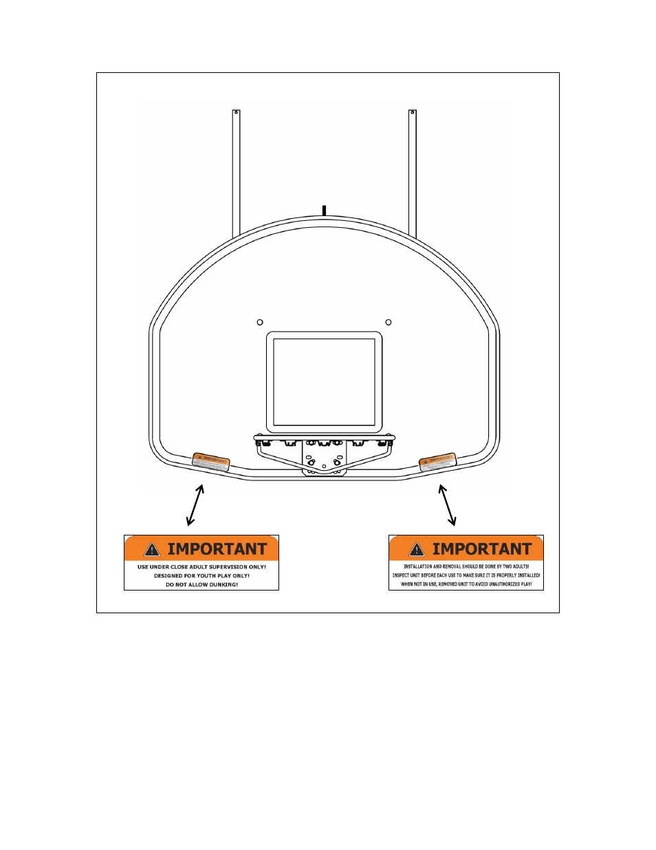 Figure 8 (warning lable placements), Figure 8 | Jaypro Sports LC-6 User Manual | Page 13 / 16