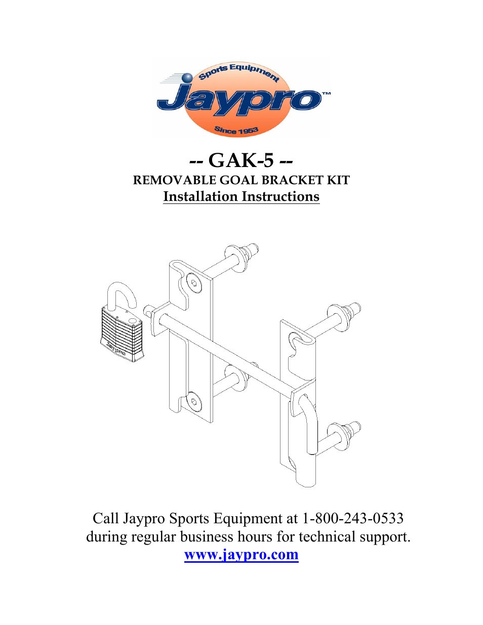 Jaypro Sports GAK-5 User Manual | 4 pages