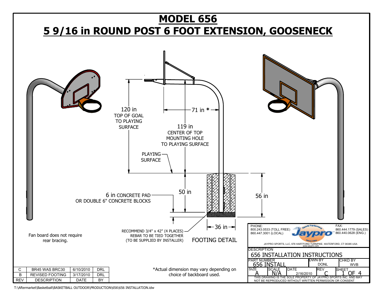 Jaypro Sports 656 User Manual | 4 pages