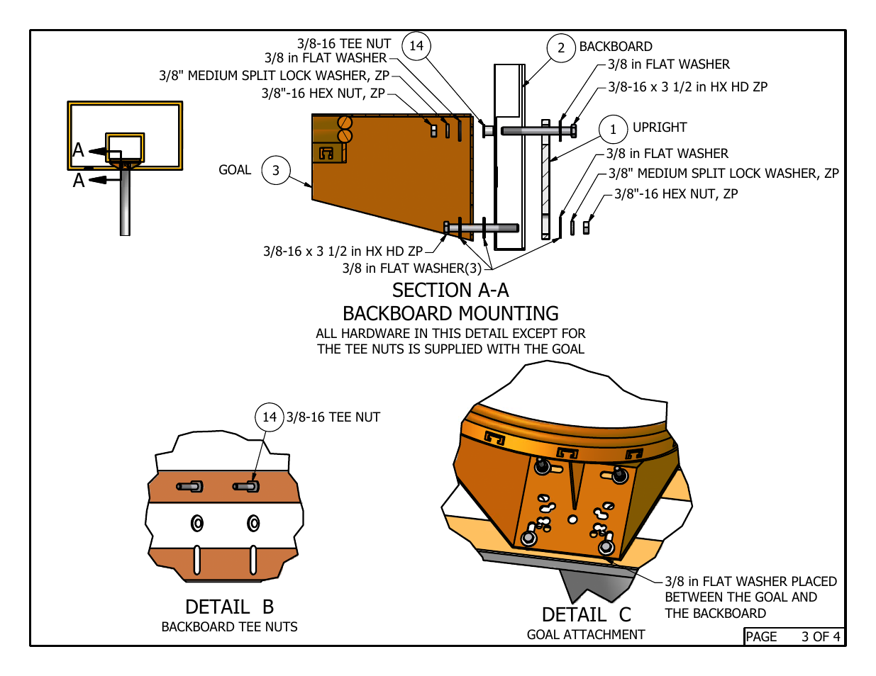 Detail b, Detail c | Jaypro Sports 656 User Manual | Page 3 / 4