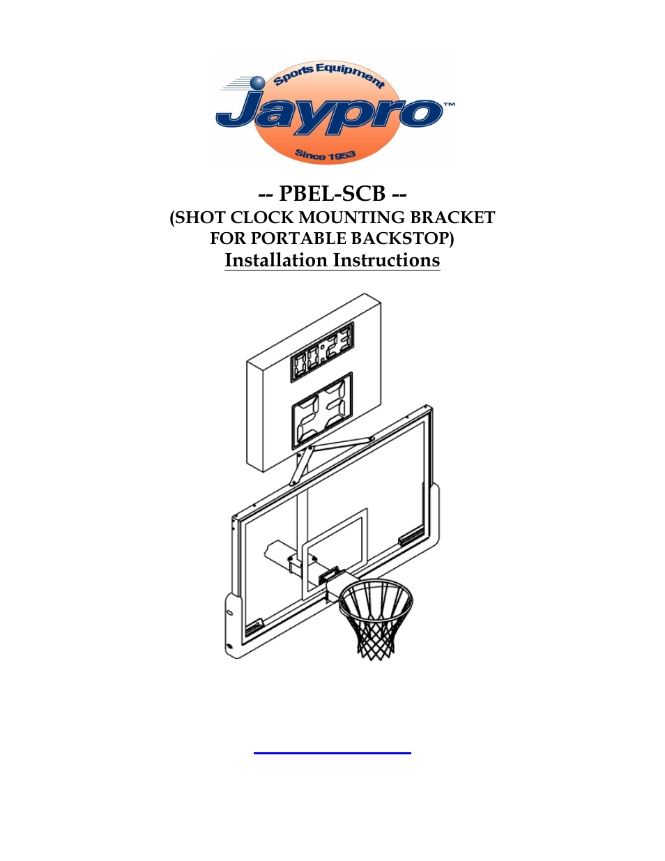 Jaypro Sports PBEL-SCB User Manual | 6 pages