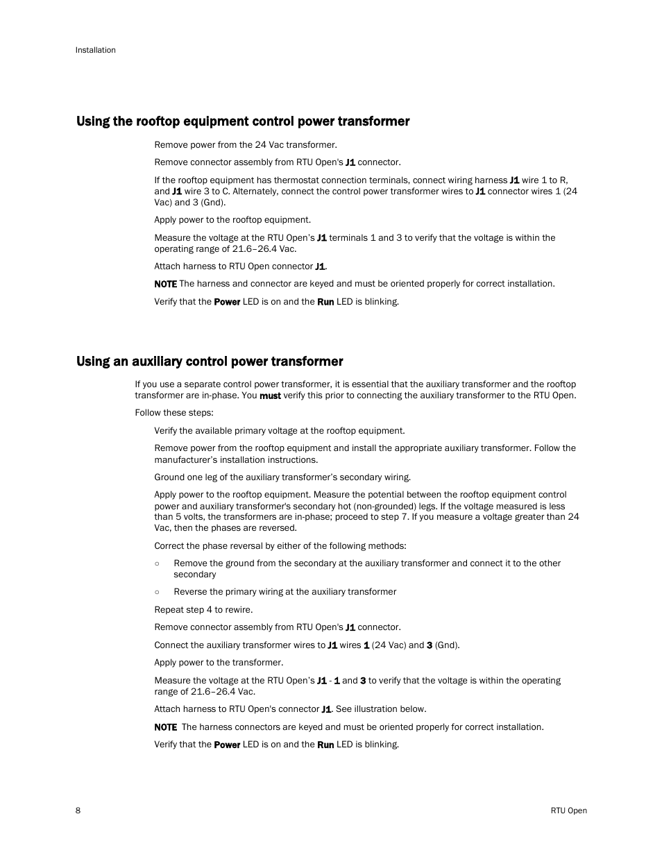Using an auxiliary control power transformer, E 8) | Carrier RTU OPEN 11-808-427-01 User Manual | Page 14 / 88