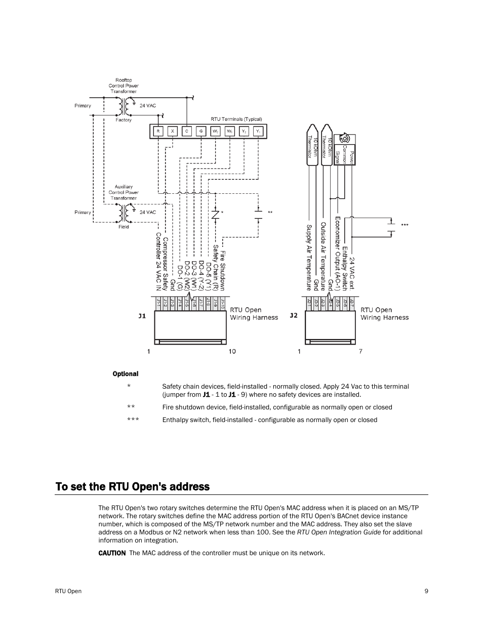 To set the rtu open's address | Carrier RTU OPEN 11-808-427-01 User Manual | Page 15 / 88