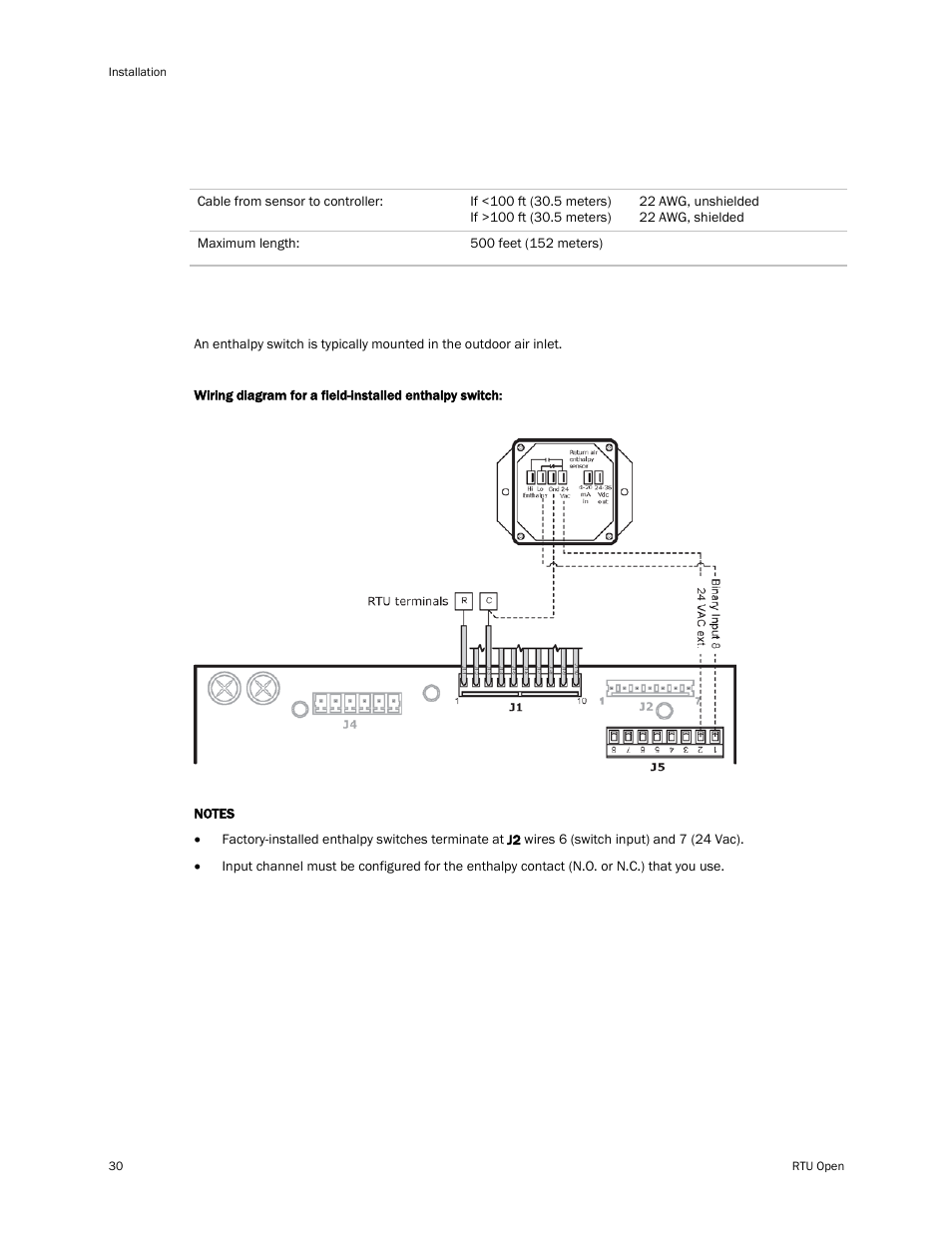 Wiring specifications | Carrier RTU OPEN 11-808-427-01 User Manual | Page 36 / 88