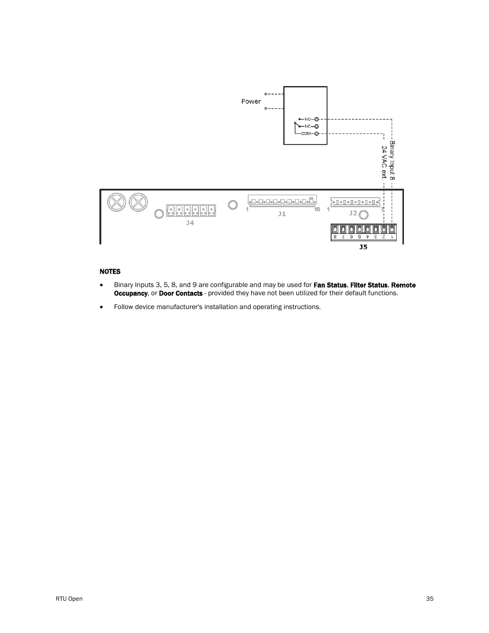 To wire an occupancy switch or door contact | Carrier RTU OPEN 11-808-427-01 User Manual | Page 41 / 88