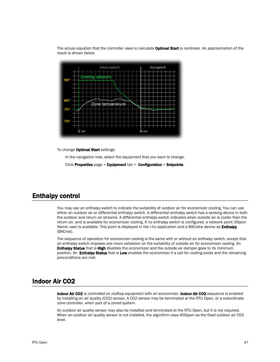 Enthalpy control, Indoor air co2 | Carrier RTU OPEN 11-808-427-01 User Manual | Page 53 / 88