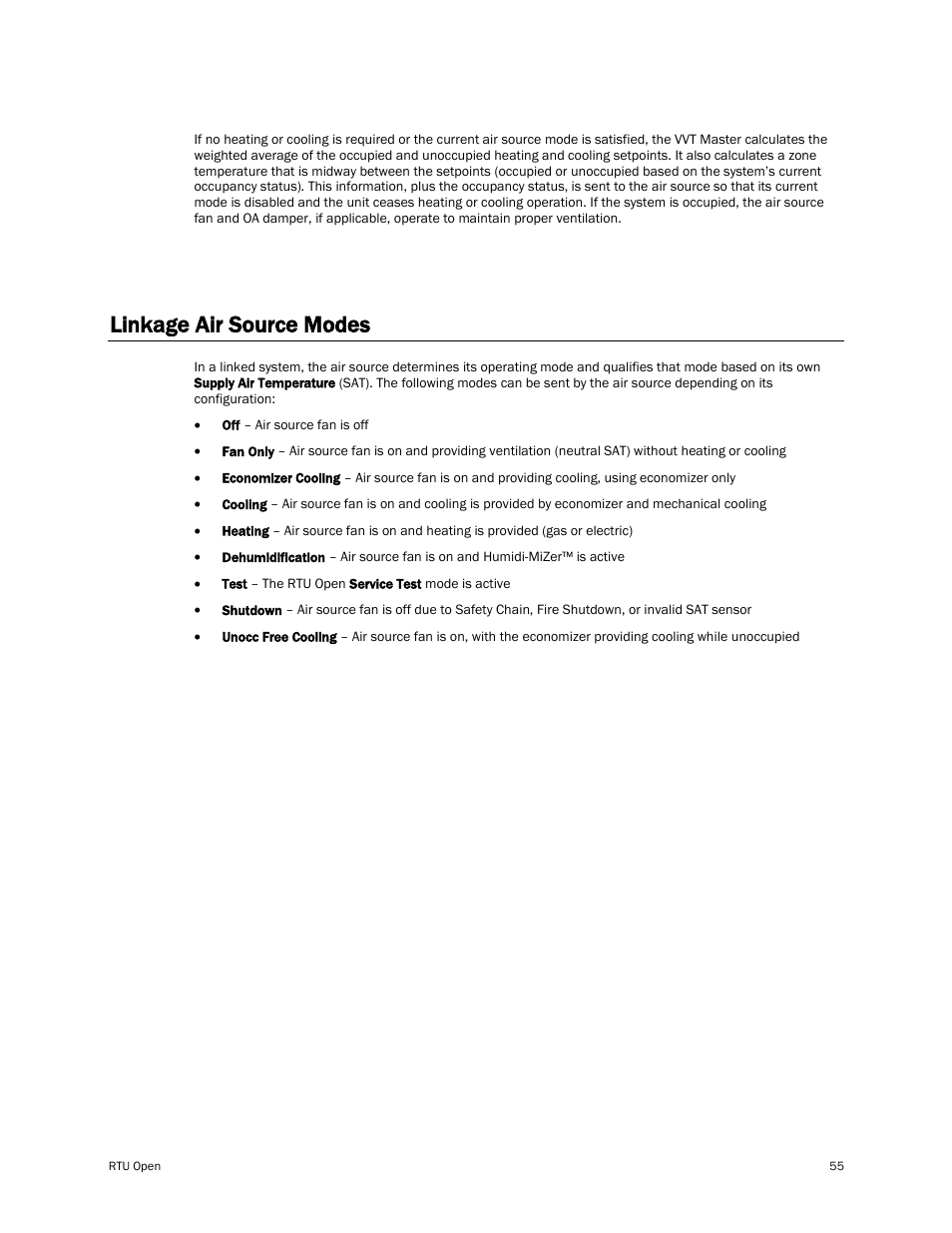 Linkage air source modes | Carrier RTU OPEN 11-808-427-01 User Manual | Page 61 / 88