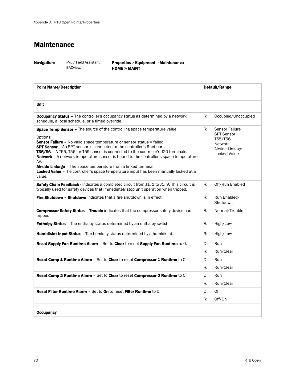 Maintenance | Carrier RTU OPEN 11-808-427-01 User Manual | Page 76 / 88