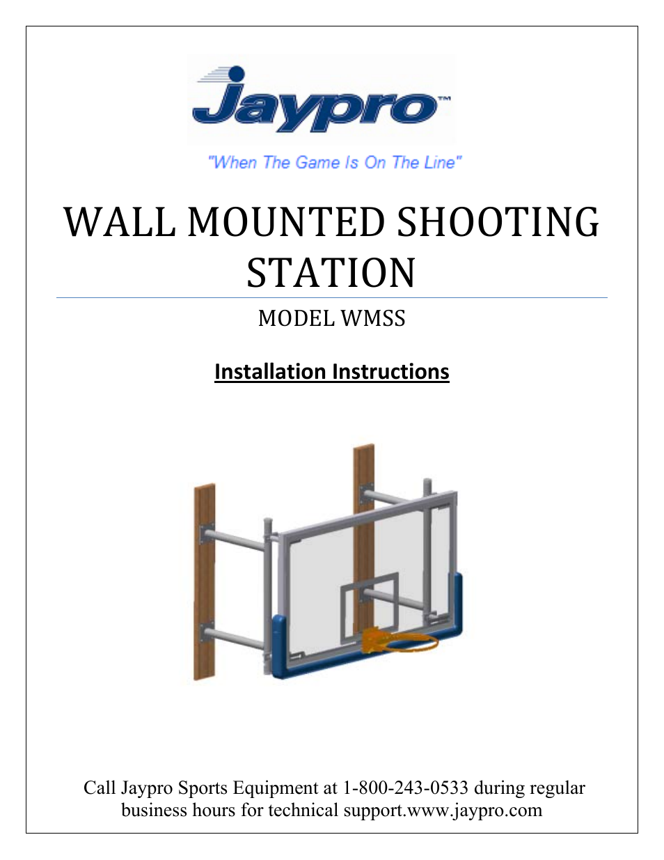 Jaypro Sports WMSS User Manual | 13 pages