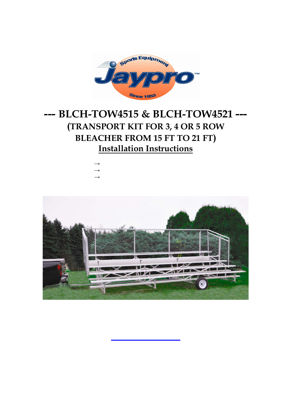 Jaypro Sports BLCH-TMKIT User Manual | 7 pages