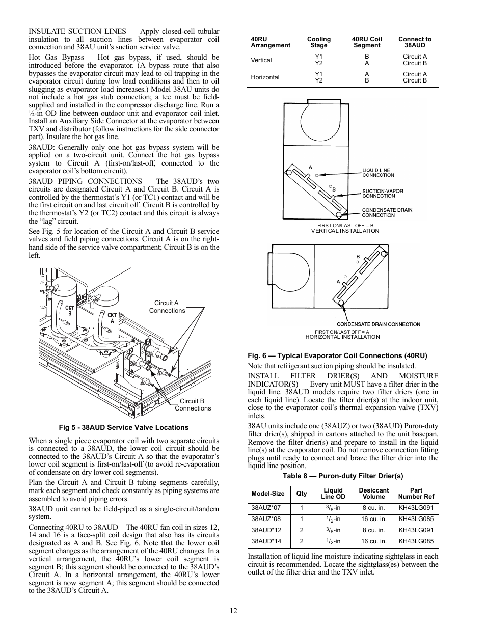 Carrier 38AU User Manual | Page 12 / 40