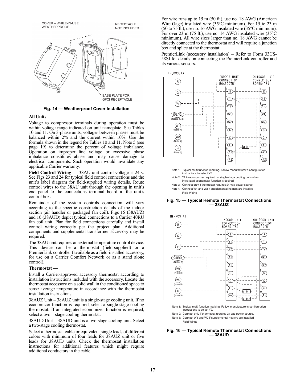 Carrier 38AU User Manual | Page 17 / 40