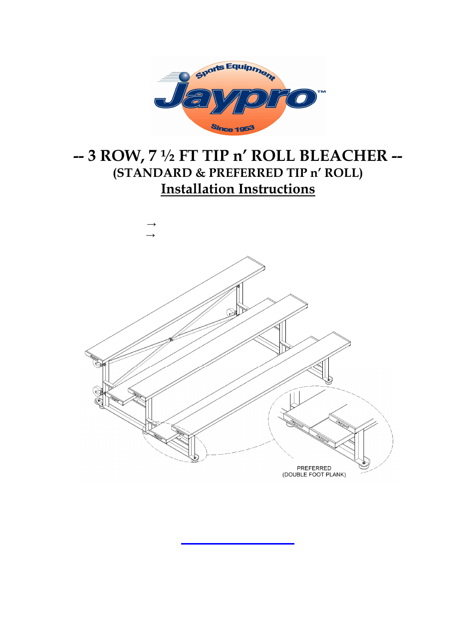 Jaypro Sports BLDP-375TRG User Manual | 6 pages