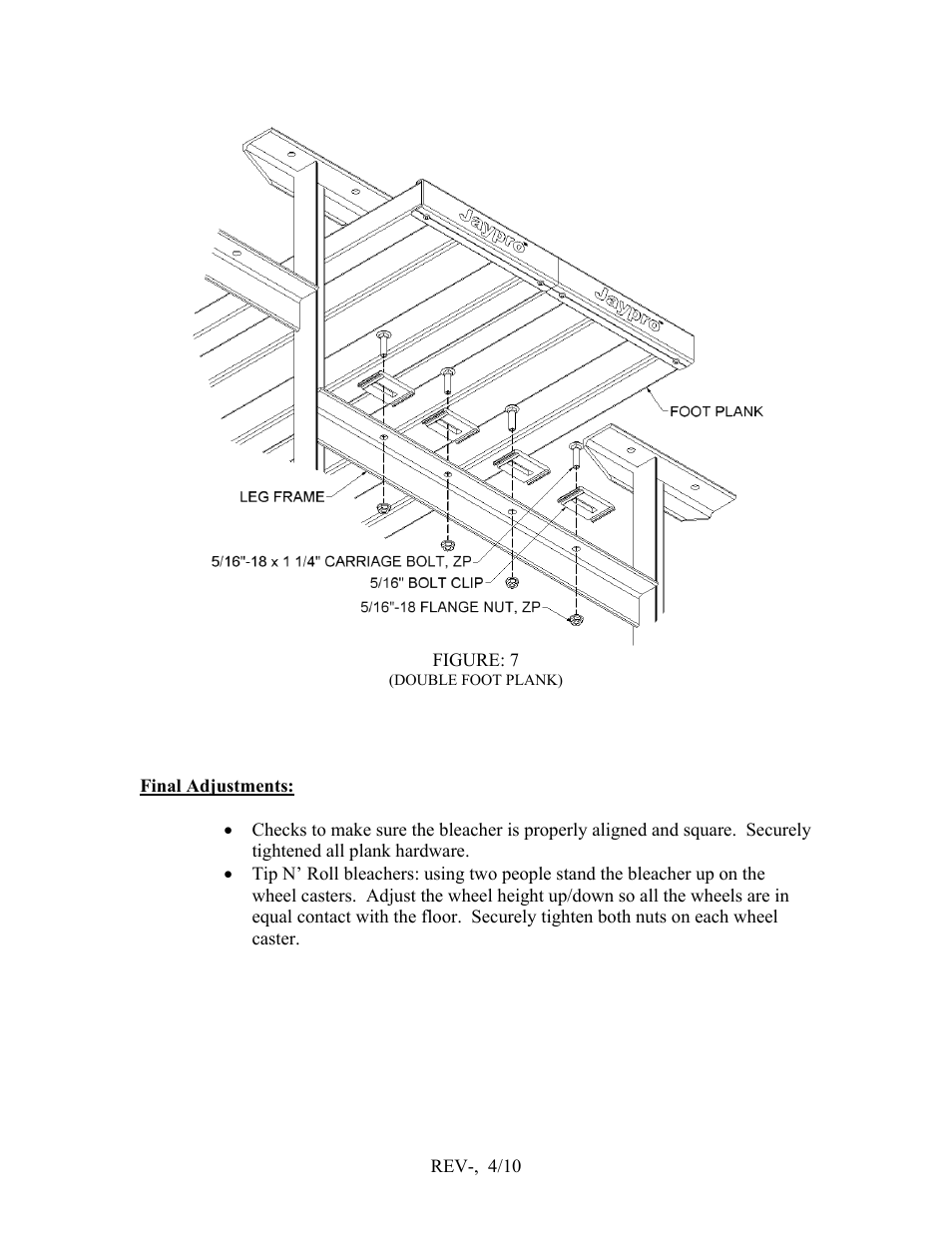 Jaypro Sports BLDP-375TRG User Manual | Page 6 / 6