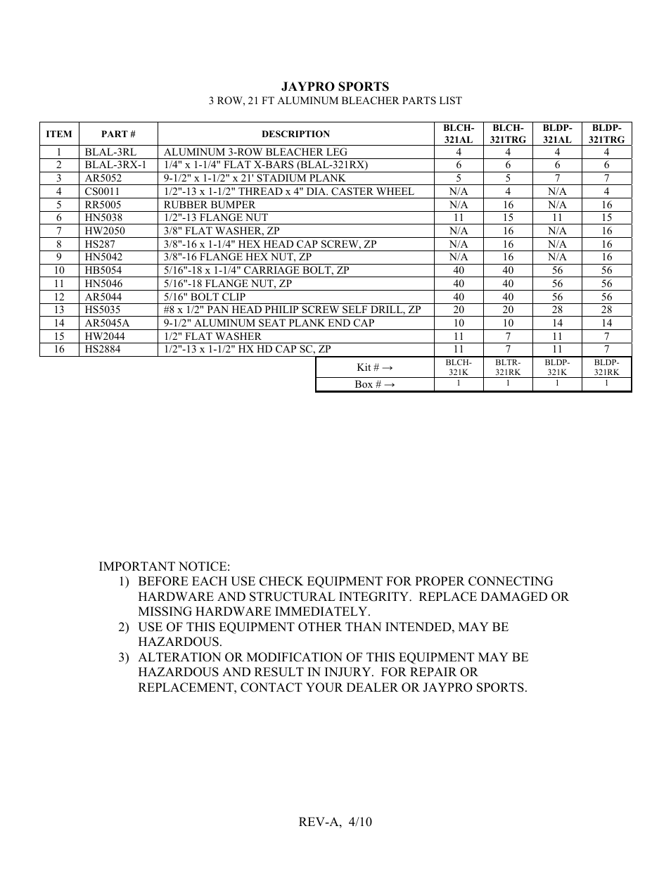 Jaypro Sports BLDP-321TRG User Manual | Page 2 / 6