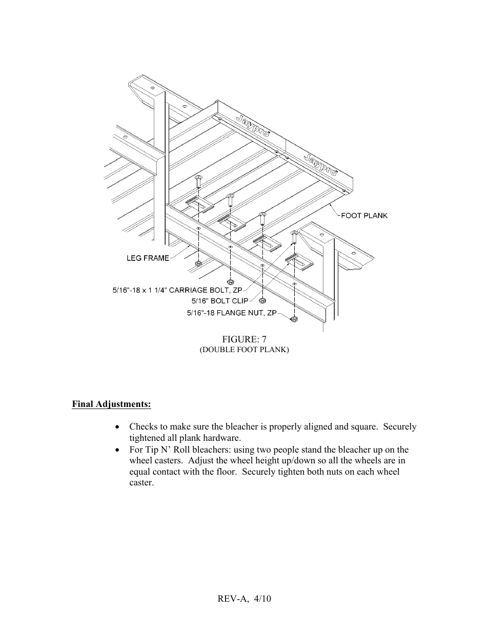 Jaypro Sports BLDP-321TRG User Manual | Page 6 / 6