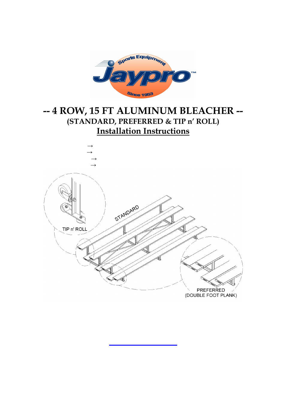 Jaypro Sports BLDP-4TRG User Manual | 6 pages