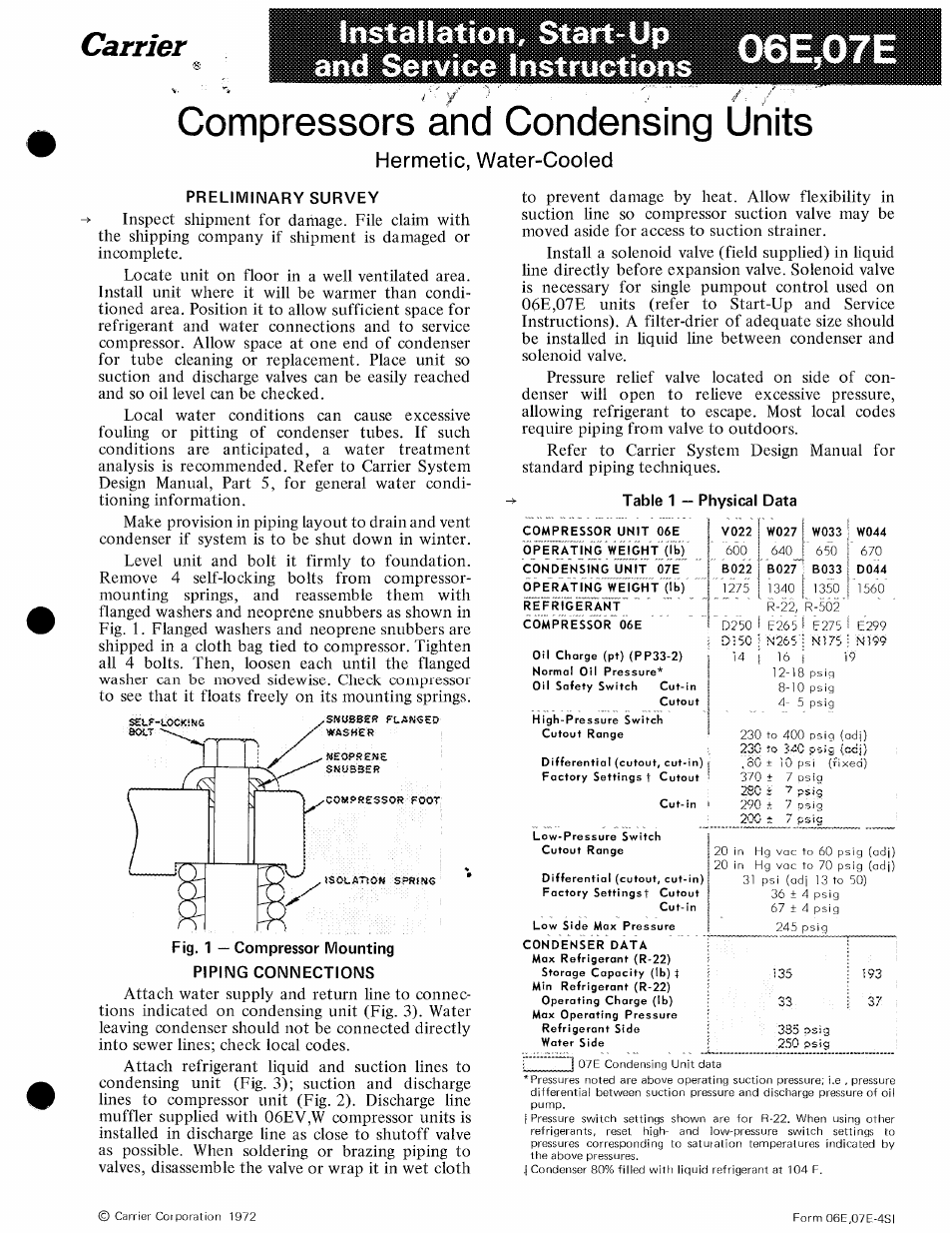 Carrier 07E User Manual | 16 pages