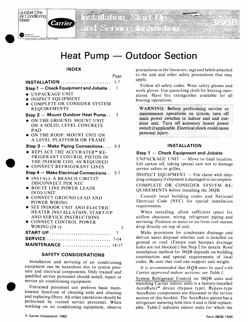 Carrier 380B User Manual | 18 pages