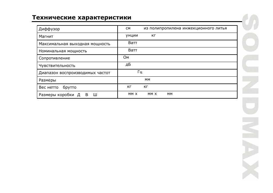 SoundMax SM-CSP10F User Manual | Page 9 / 9